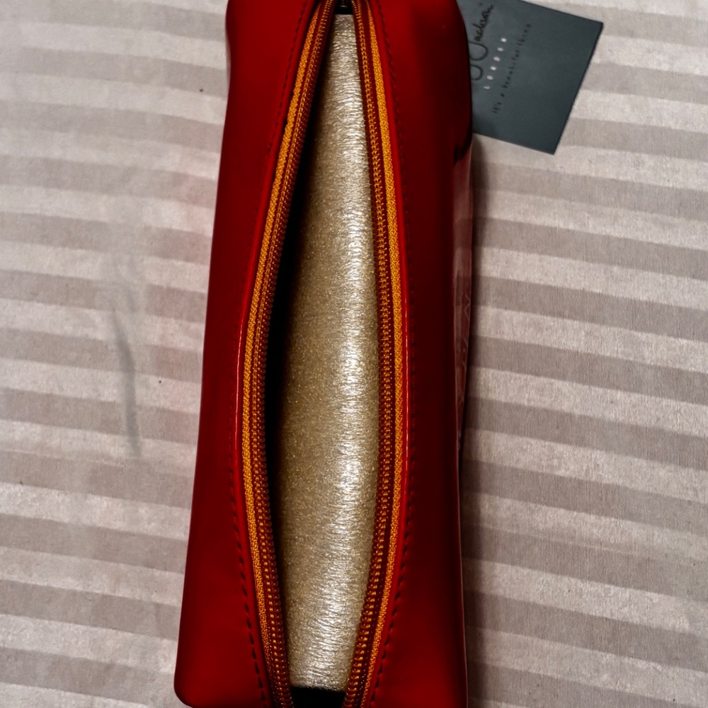 Happy Jackson London  Pencil Case Orange with Yellow Zipper - Picture 2 of 9